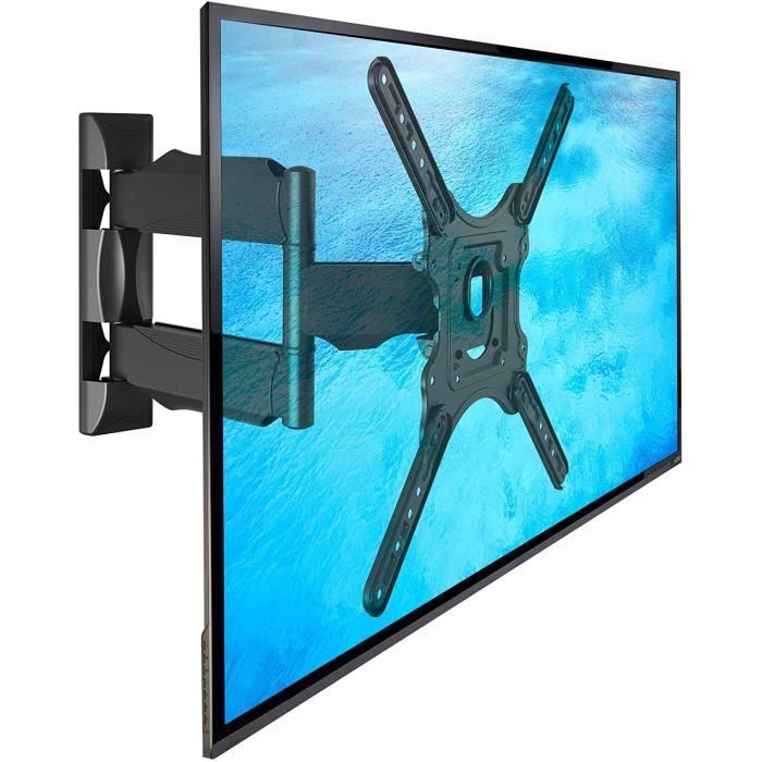 Support Mural TV Orientable pour écrans 32-55 Pouces LED LCD Support TV  avec VESA Max