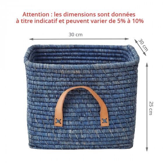 Paniers De Rangement Pliables En Tissu Imprimé Palmier Hawaïen - Bleu Marine, 36x26x21 Cm - Pour étagères, Placards, Maison