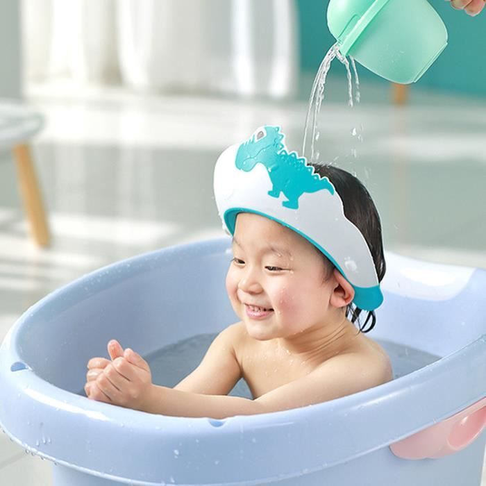 Bonnet de bain enfant - Dino bleu 