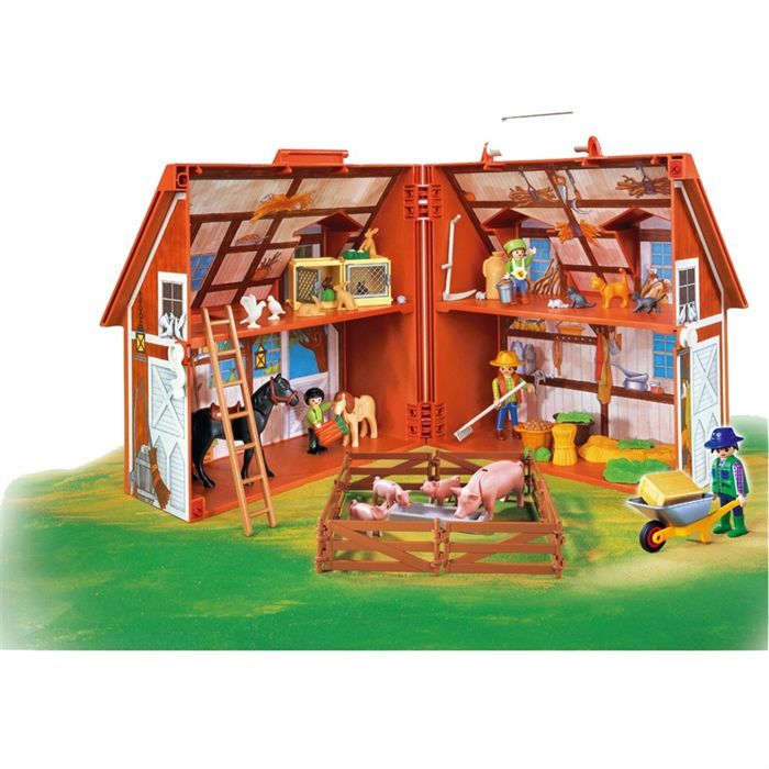 PLAYMOBIL - Ferme transportable - 4142 - 4 personnages - 19