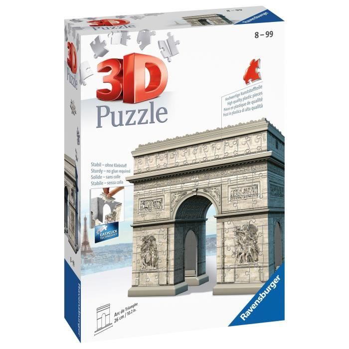 Puzzle 3D Arc de Triomphe - Ravensburger - 216 pièces - sans colle