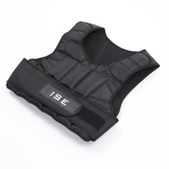 Gilet Lesté ISE 5-30kg - Sport Musculation - Poids Amovibles - Homme/Femme