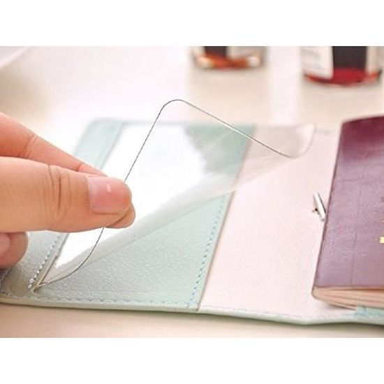 Lot De 4 étuis Passeport Et étiquettes Bagage En Cuir Synthétique - Organisateur De Voyage Noir Et Marron
