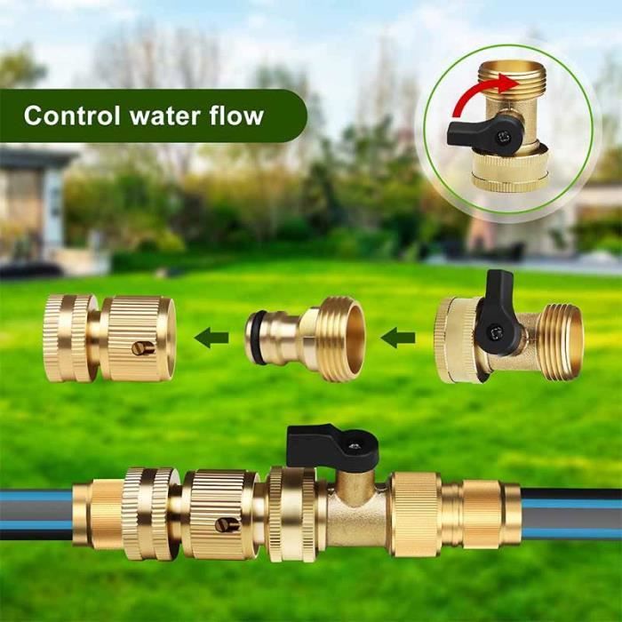Raccord Pivotant Laiton 3/4 Pour Robinet De Jardin - Enrouleur De Tuyau - Connexion Rapide Sans Fuite