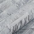 Painshop Papier peint 3D aspect de pierre gris clair 110054-3