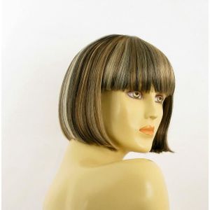 Perruque Synthétique Femme Grise Lisse Courte - Modèle ELISA 51, Taille Moyenne, Neuve Avec étiquettes