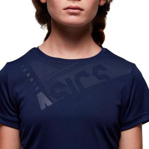 asics t shirt fille bleu