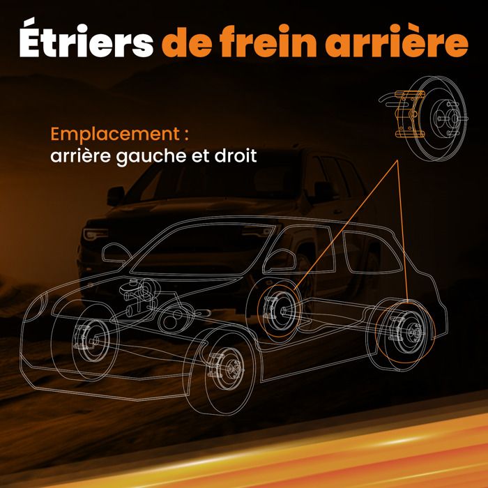 Hinten Vorne Jeu De Supports D'étriers De Freins Droit, Essieu