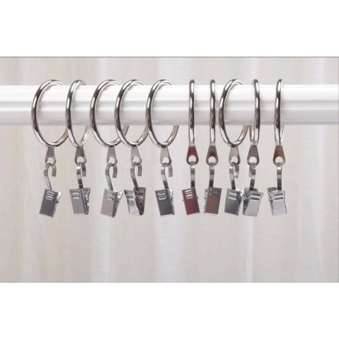 Coolty Lot 60 Anneaux Rideaux Métal Argent – 38 Mm Intérieur, Glissement Fluide, Anti-Rayures, Très Solides