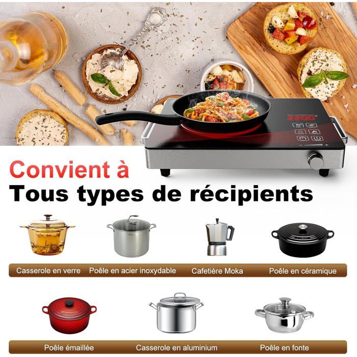 Plaque de cuisson électrique 1 feu 2500W
