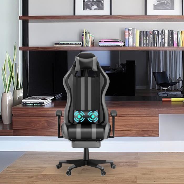 Aufun Chaise gaming,chaise de bureau ergonomique avec coussin