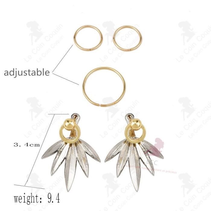 Boucles D'oreilles Fantaisie Vintage Rétro - Occasion En Bon état