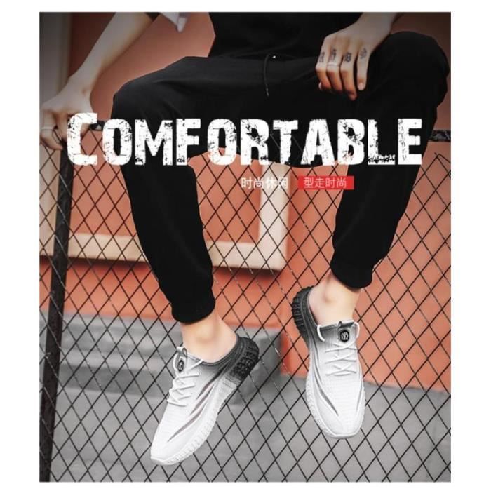 Basket Homme Maille respirante mode ete confortable noir