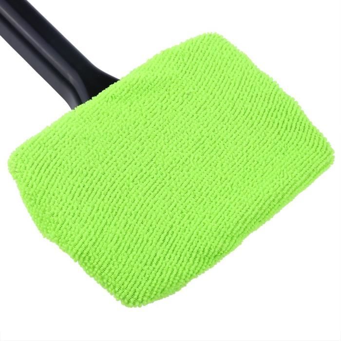 Kit De Nettoyage Pare-brise Voiture - 5 Chiffons Réutilisables + Raclette à Longue Poignée - Pour Intérieur Et Extérieur