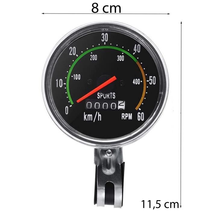Retoo Compteur de pour velo et Ordinateur etanche mecanique analogique Compteur de vitesse Accessoires Ordinateur etanche Cdiscount Sport