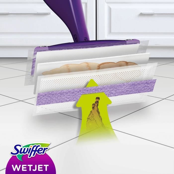 6 Vert Remplacement Lingettes Reutilisable pour Swiffer WetJet Spray Balais  Lavables en Microfibre pour le Nettoyage des Sols - Cdiscount Maison