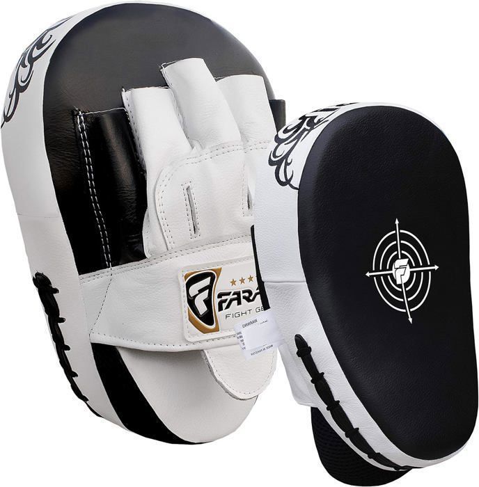 Mytra Fusion Patte d'ours Boxe incurvés Pattes d'ours de Boxe MMA, Muay Thai, Arts Martiaux, Coup de Poing, Entraînement de karaté Patte d'ours (Black/Gold