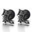 Boucles doreilles Homme Femme 4-9MM Noir Zircon Carr/é 2 Pi/èces Acier Inoxydable Clous doreille Mixte