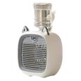 1200MAh Mini Climatiseur Portable Bureau Ventilateur Humidificateur Purificateur 3 Vitesse 2 Mode PulvéRisation USB Table,a