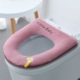Abattant Wc,ZOTOBON confortable doux salle de bain siège de toilette Closestool lavable plus chaud tapis housse coussin - Type Pink-0