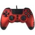 Steelplay - Slimpack - Manette filaire, Double vibration, PS4/PS3/PC Rouge-0