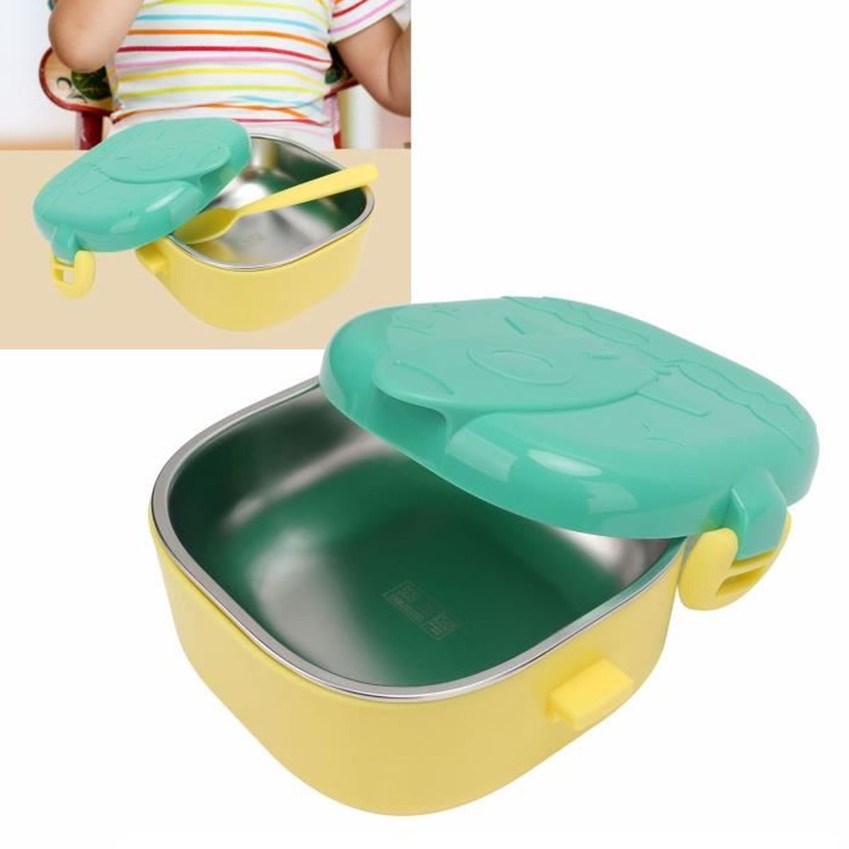 Bol Bébé Silicone Avec Ventouse - Lot De 4 - Forme Ours - Antidérapant - Sans BPA - Lavable Micro-ondes/lave-vaisselle