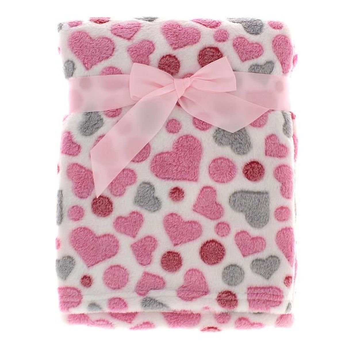 Couverture Bebe Plaid Polaire Microfibre Fille Rose Coeur Cdiscount Puericulture Eveil Bebe