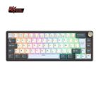 RK ROYAL KLUDGE R65 Clavier Gamer AZERTY 60% Gasket Mounted, Mécanique RGB,QMK/Via Hot-Swap, Compact TKL PBT Keycaps,Creamy Switch