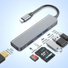 PRESOMA Hub USB C 6-en-1, avec HDMI 4K, USB x2, PD 100W, Lecteur de Carte SD/TF, Adaptateur USB C Multiport pour Macbook Pro & Air