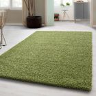 Carpetsale24 Tapis de Salon Shaggy Uni Tapis Vert 200x290 cm Chambre Tapis Poil Long Moelleux et Doux