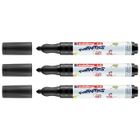 Feutres de coloriage - edding - 4-14001-3 - Lot de 3 - Noir - Pointe Ronde 3 mm
