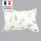 EMINZA Taie d'oreiller rectangulaire à volant Plumes Percale