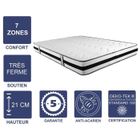 LITERIE JULIEN Matelas face de contact Mmoire de Forme 60 Kg-m3 90x200 cm epaisseur 21 cm Trs Ferme - 7 Zones de Confort - Noyau Aertech 35 Kg-m3