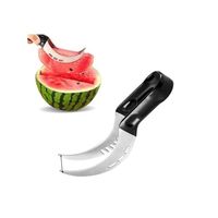 Couteau à Pastèque, Coupeur De Fruits En Acier Inoxydable, Coupeur De Melon Avec Lame De Coupe Crochetée, Couteau Multifonctionnel.