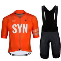 Ensemble orange - XL - BIEHLER-Ensemble de maillot de cyclisme pour homme, vêtements de vélo trempés, séchage