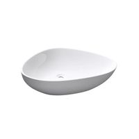 Vasque de salle de bains Mai & Mai - modèle BR895 - forme triangulaire - céramique blanc - sans trop-plein