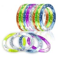 12 Pcs Bracelet Clignotant, Bracelets LED Réutilisables Coloré en Acrylique pour Halloween Noël Concert Mariages Fête 