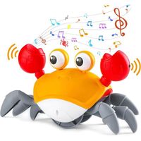 Bébé Jouet de Crabe Rampant Ont de la Musique et des Lumières LED, l’Interaction des Tout-Petits avec la Détection Automatique