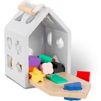 Beeloom - block house - jeu d'assemblage géométriques éducatifs, figurines emboîtables, enfants +3a