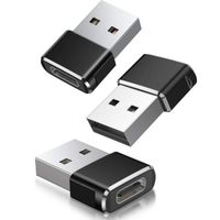 3 X Adaptateur USB vers USB type C Femelle USB A Mâle Chargeur pour Apple Watch 7 8 9,iPhone 11 12 13 14 15 Pro Max SE,iPad Air 4 5