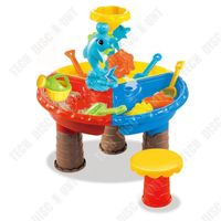 TD® Enfants jouant au sable piscine ensemble grand jeu eau sable creuser outil jouer sable jouet plage Table jouet cadeau 45*44*14