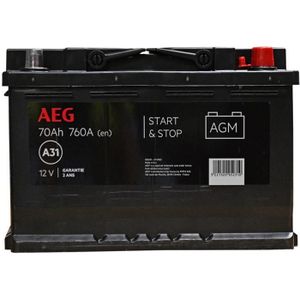 BATTERIE VÉHICULE AEG batterie auto AGM 760A 70Ah L3 -