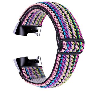BRACELET MONTRE CONNEC. F-Noir Pour Fitbit Charge 5-Bracelet élastique spo
