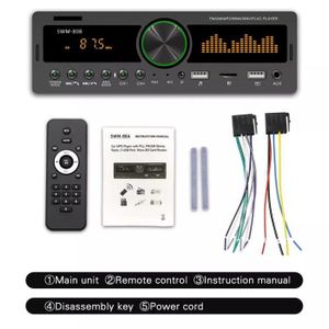 AUTORADIO Ensemble standard - Autoradio avec lecteur MP3 multimédia mains libres, 1din, FM-AM, Audio, entrée USB-SD-AUX