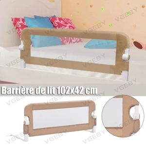 BARRIÈRE DE LIT BÉBÉ Barrière de lit enfant Taupe 120x42 cm Polyester B