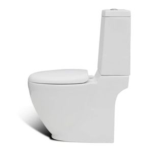 CUVETTE WC SEULE Cuvette WC carré blanche en céramique - KAI - Desi
