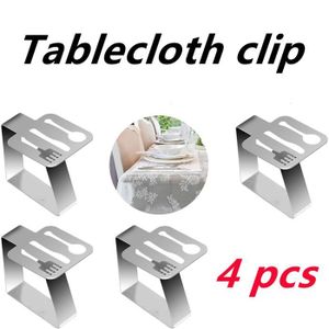 12 Pièces（7.5x6.5cm） Pince Nappe Inoxydable, Attache Nappe de Table  Fixation Antidérapant, Nappe Clips