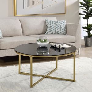 Table Ronde En Verre Noir Achat Vente Pas Cher