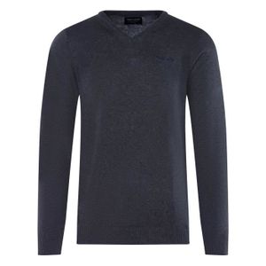 PULL Pull coton col v Teddy Smith Gris