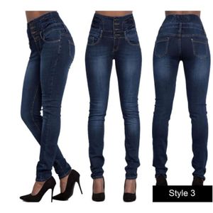 JEANS Nouveaute claire pantalon en jeans femme slim elastique haute sexy stretch amincissant Grande taille - bleu 2 NYSTORE